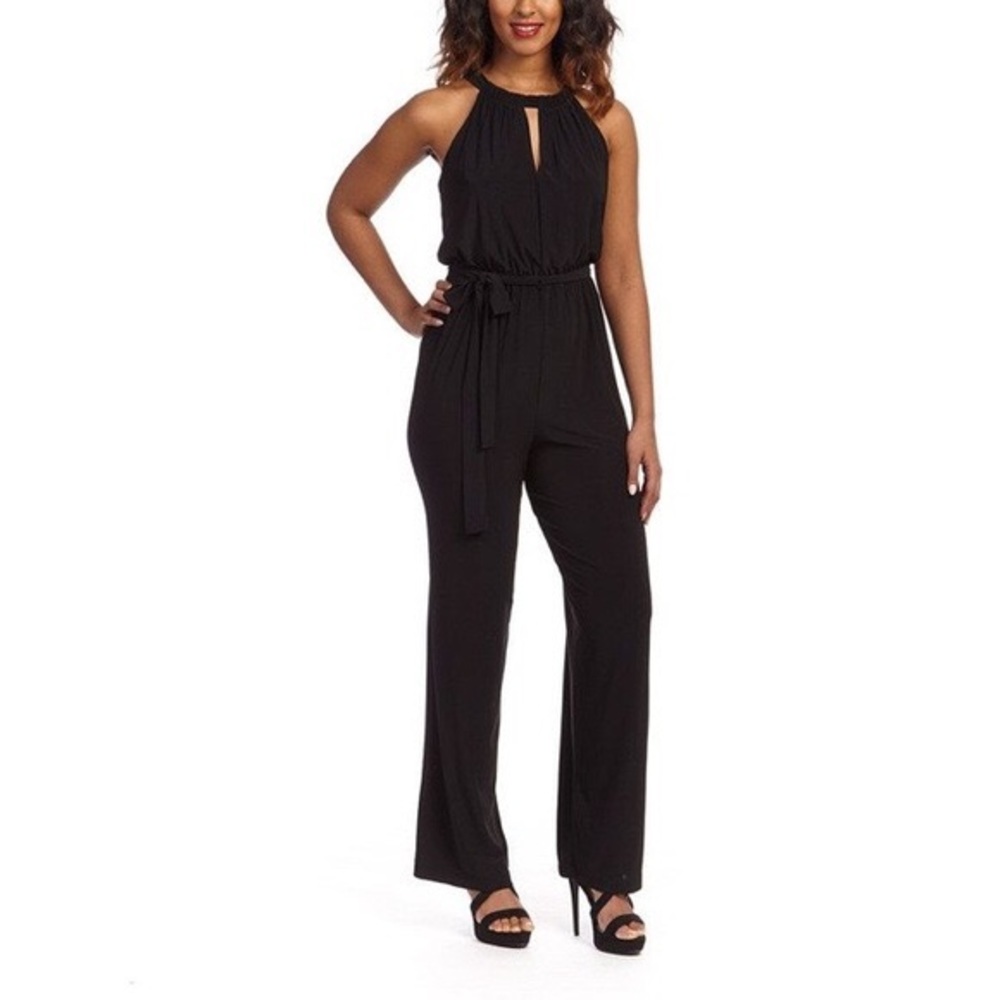 Emma & Michelle Black Halter Jumpsuit
